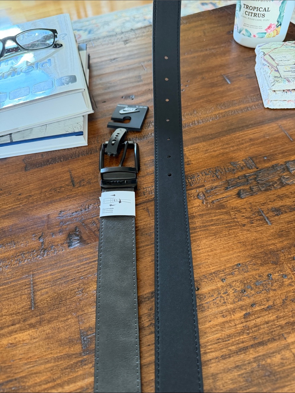 Nike Reversible Black and Grey Belt XL 42-44